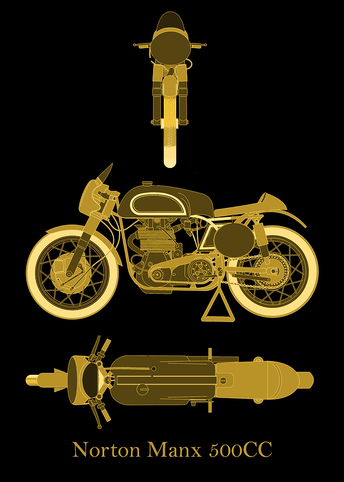 Norton Manx 500CC gold