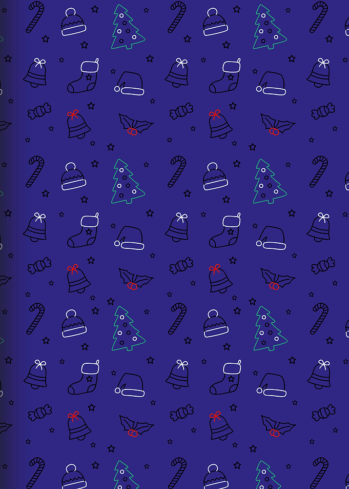 Blue Christmas Elements
