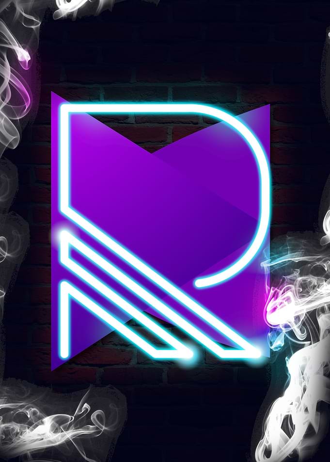 Neon Sign Alphabet R