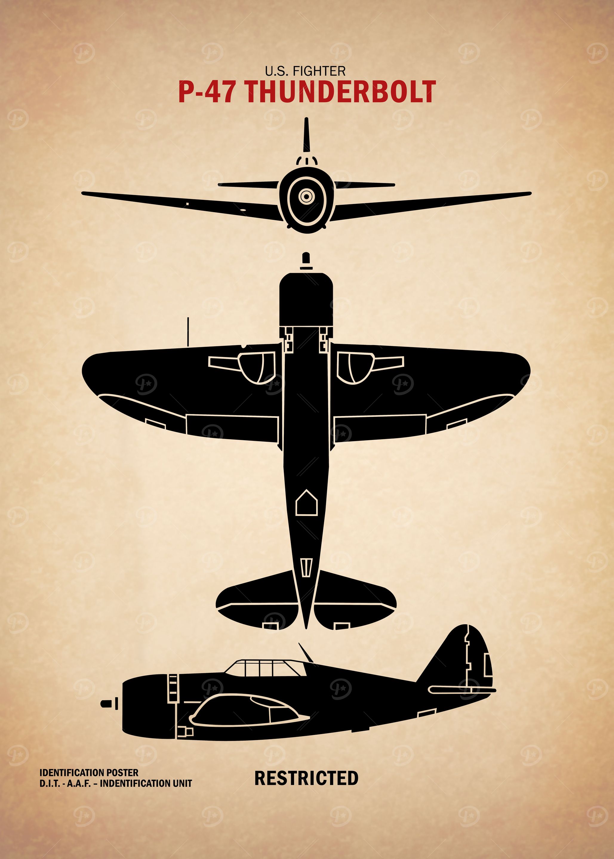 P47 Thunderbolt ID Chart
