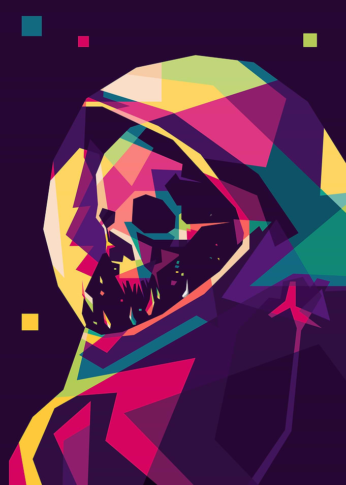 Space Astronaut Skull