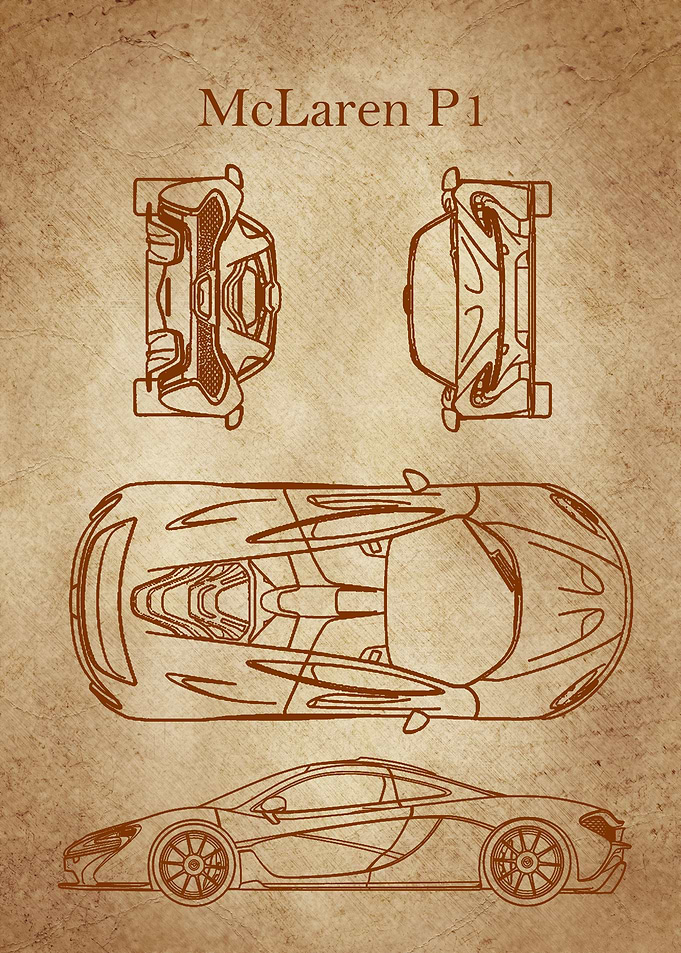 McLaren P1 Blueprint old