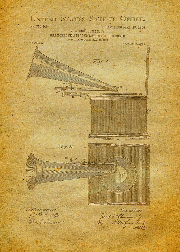 23 Gramophone Box Patent