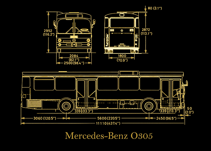Mercedes Benz O305 gold