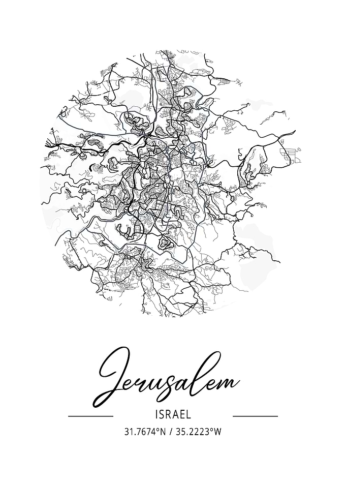 Jerusalem Area City Map