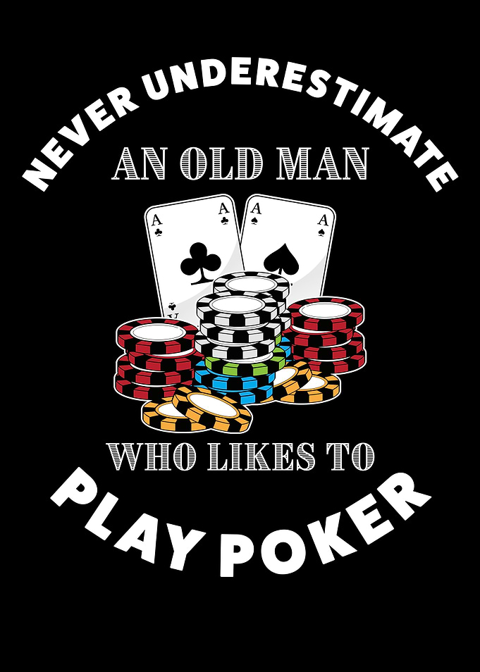 Old Man Play Poker Funny