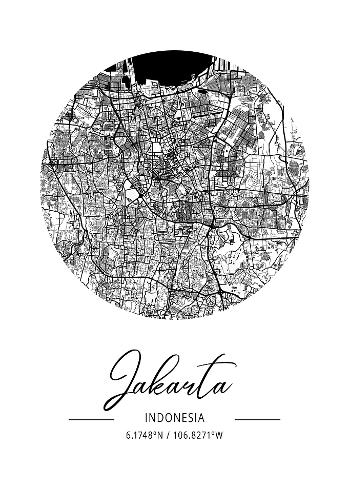 Jakarta Area City Map