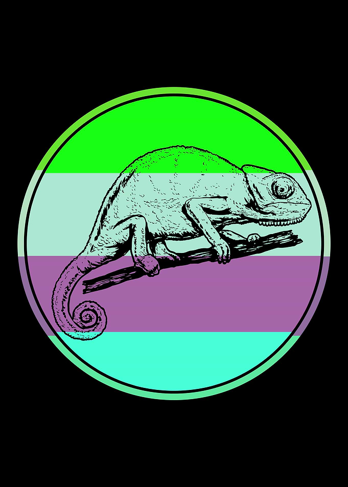 Chameleon Retro Vintage