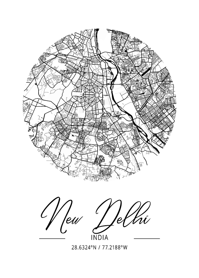 New Delhi Area City Map