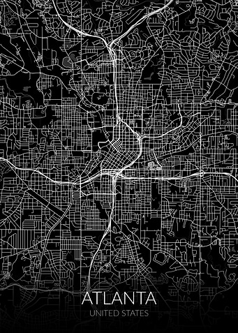 Atlanta Map Black