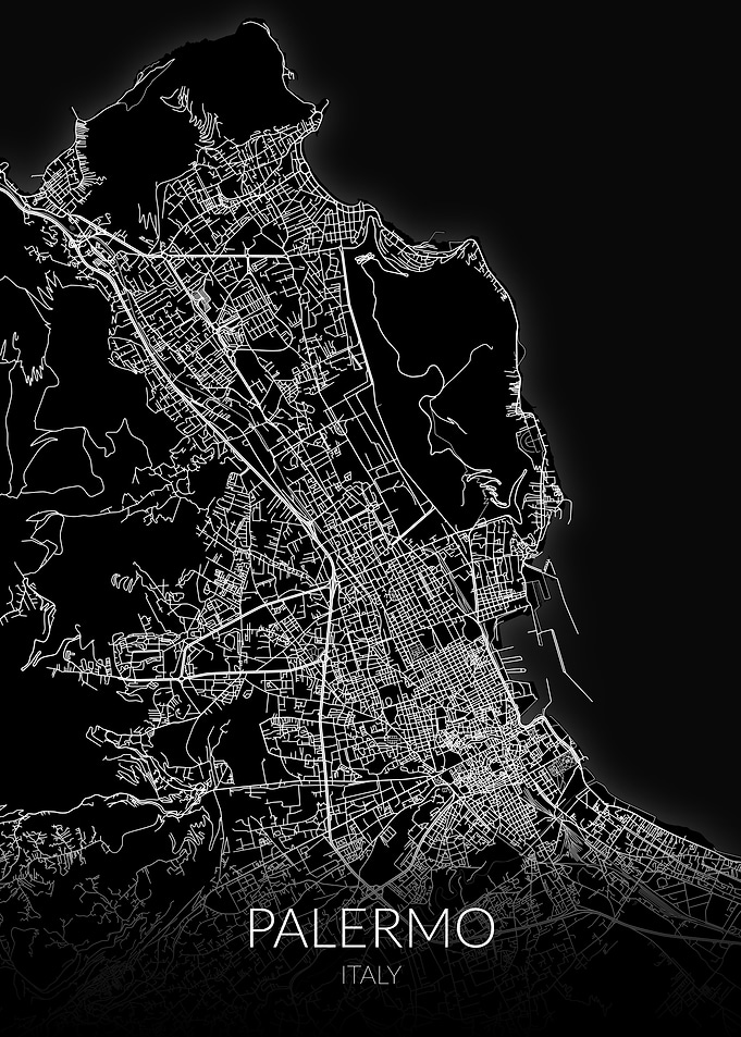 Palermo Map Black