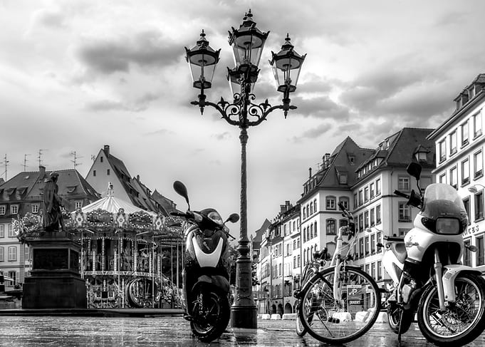 Rain in the city