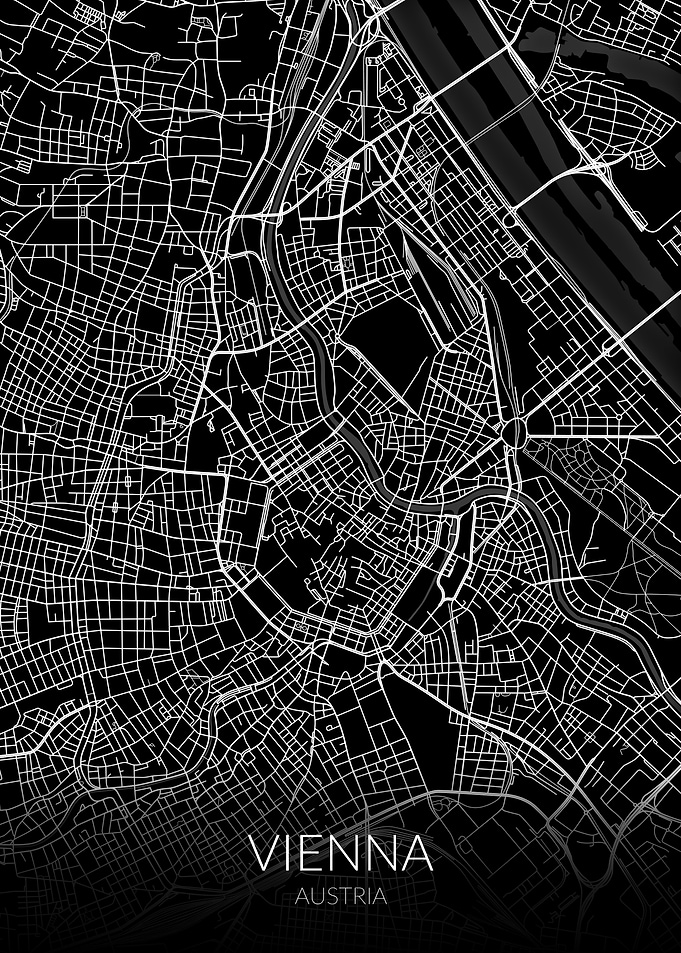 Vienna Map Black