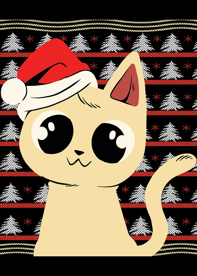Sweet Christmas Kitten