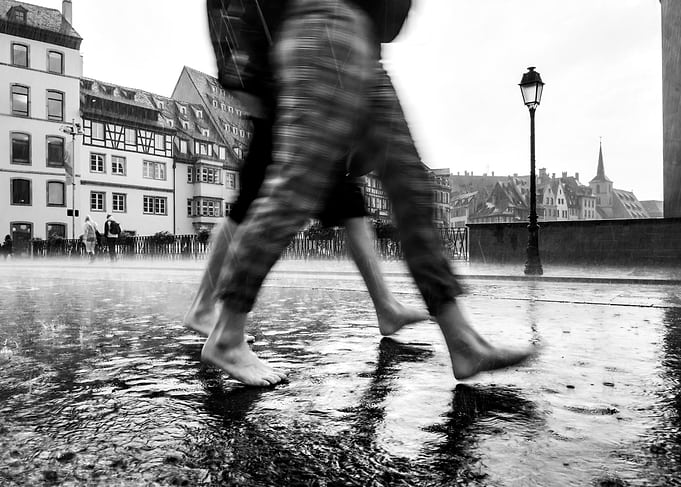 Rain in the city