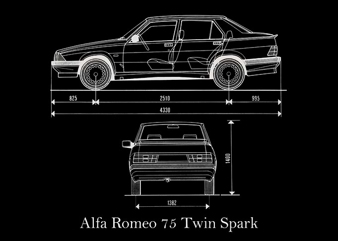 Alfa Romeo 75 Blueprint