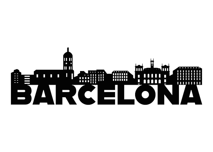 Barcelona Spain Skyline Gi