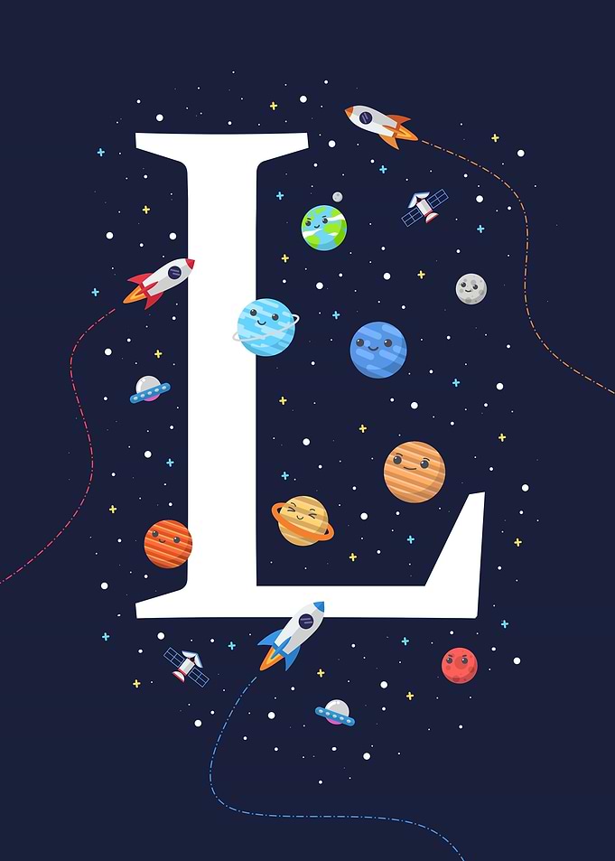 alphabet letter L space