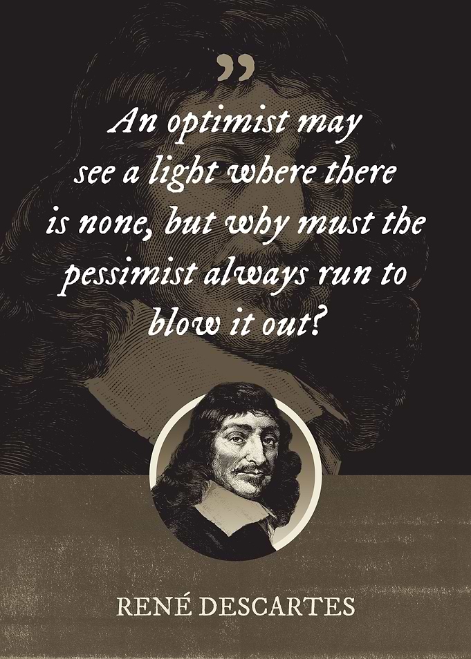An optimist may see a