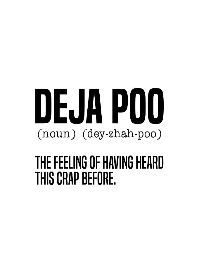 Deja Poo Funny Wall Art