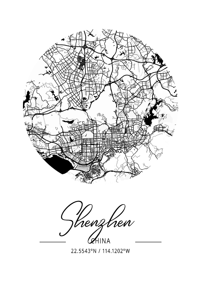 Shenzhen Area City Map