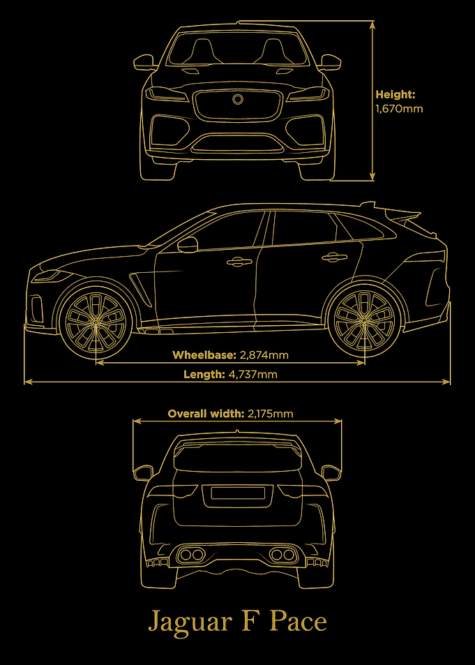 Jaguar F Pace 2020 gold