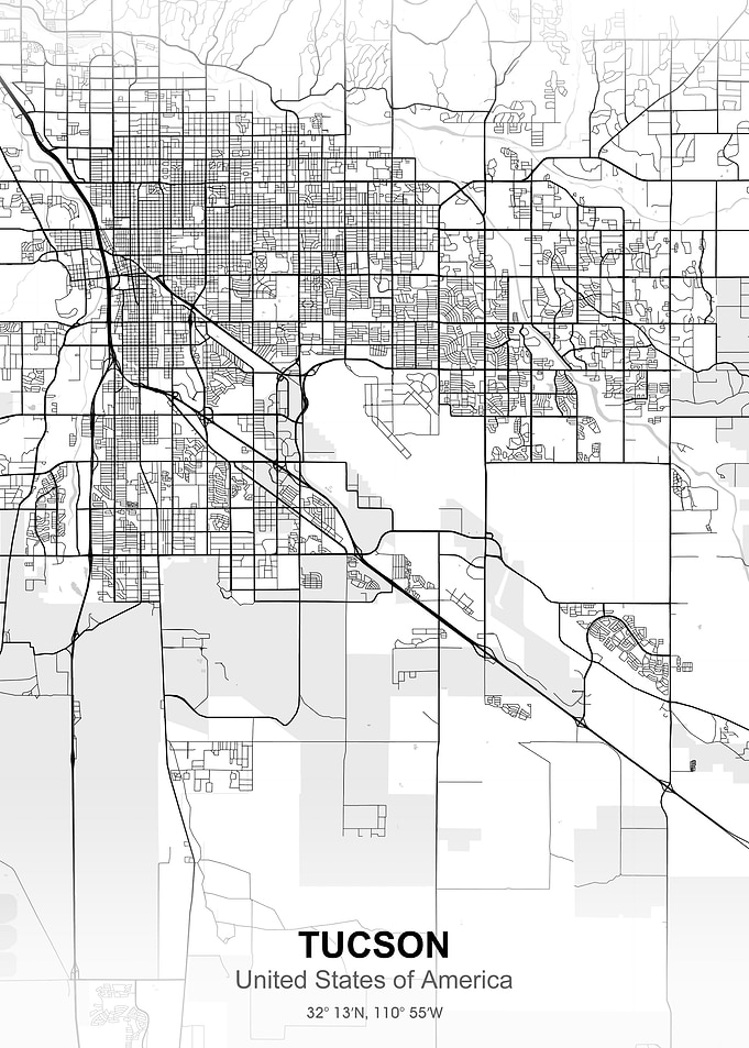 Tucson Arizona city map