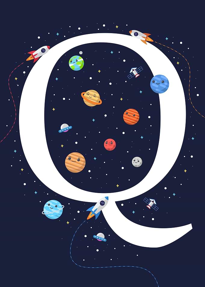 alphabet letter B space