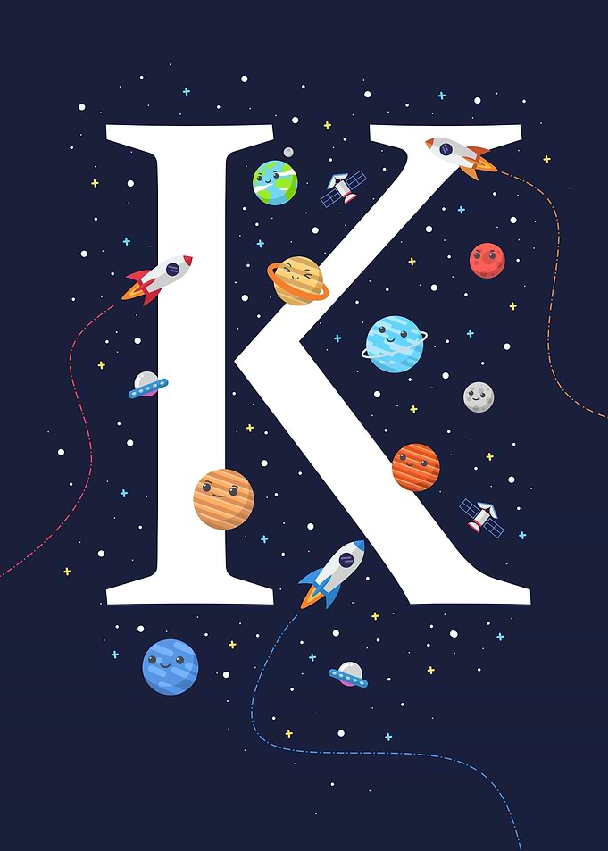 alphabet K outer space
