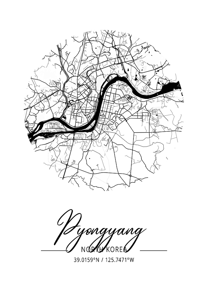Pyongyang Area City Map
