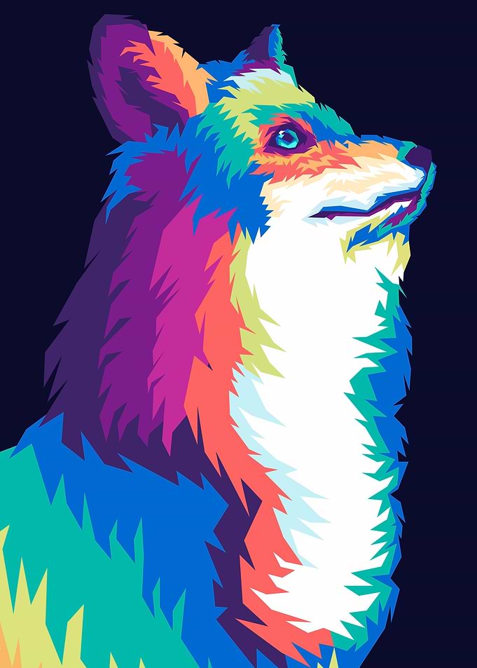 wolf wpap pop art