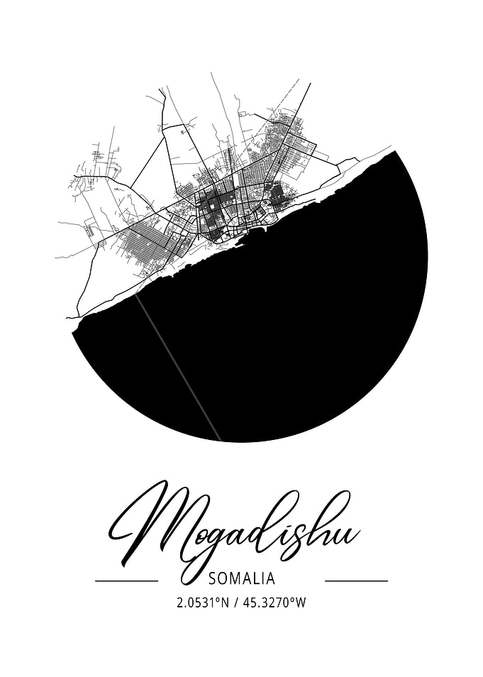 Mogadishu Area City Map