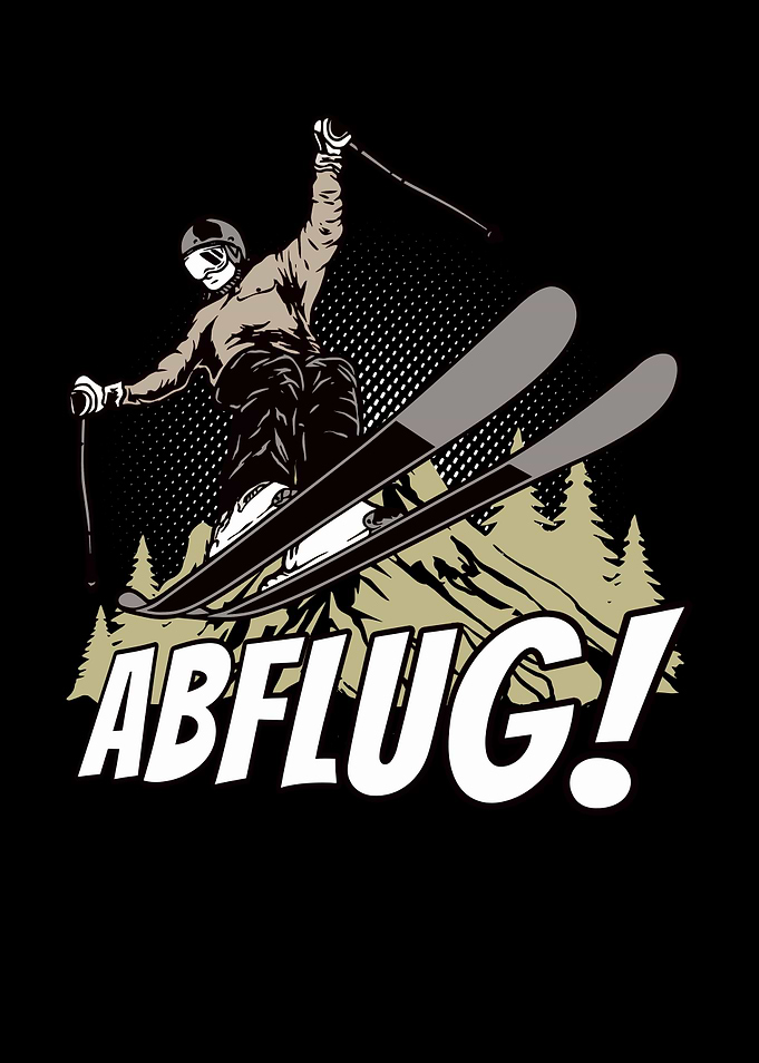 Abflug Skifahren Skifahrer
