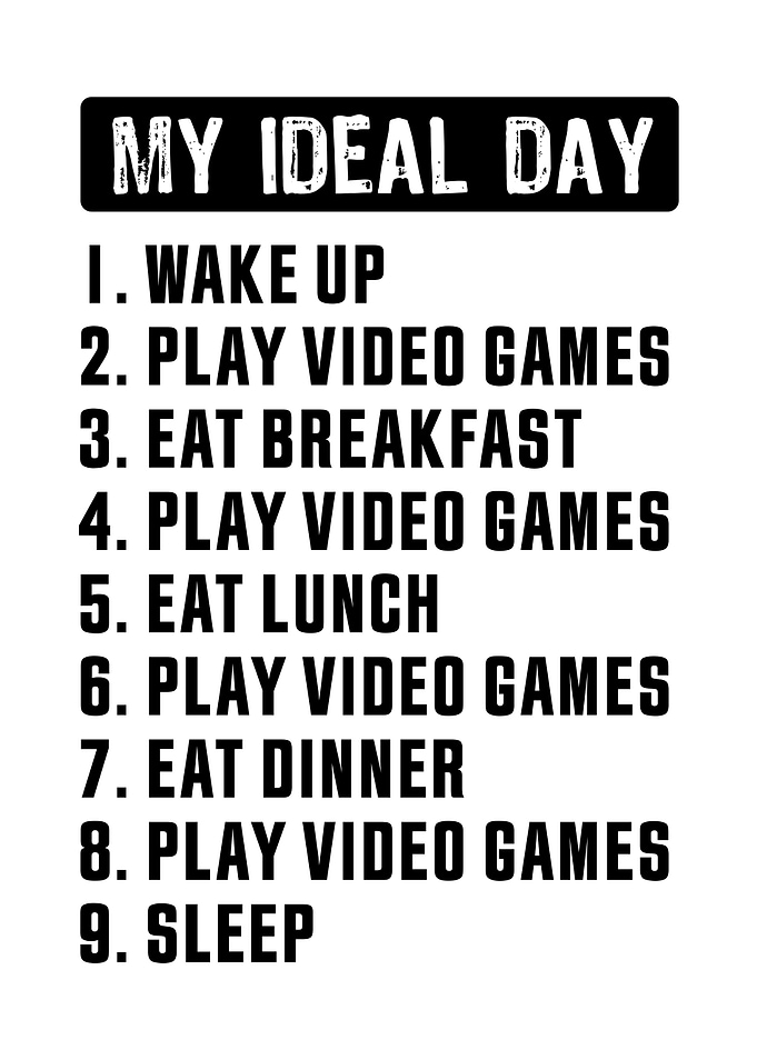 Funny Gaming all day Gamer