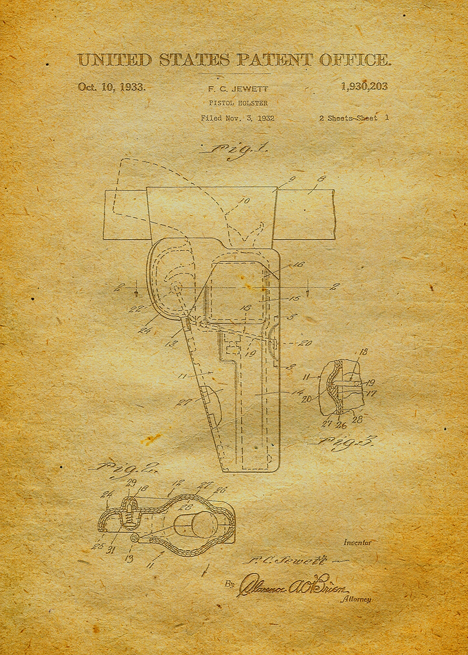 35 Pistol Holster Patent