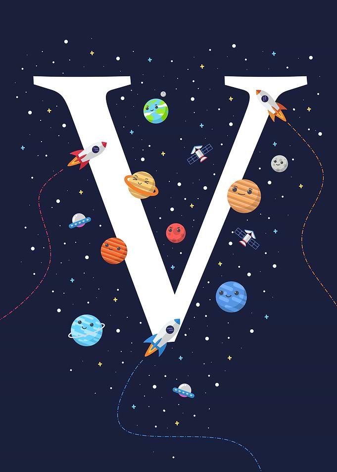 alphabet letter V space