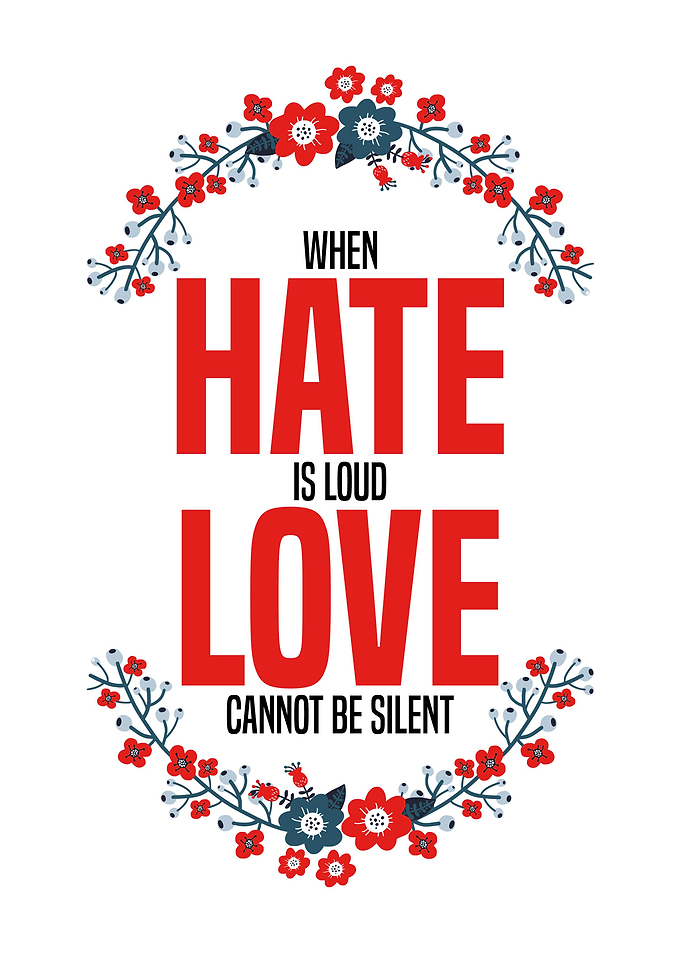 Hate Love Wall Art