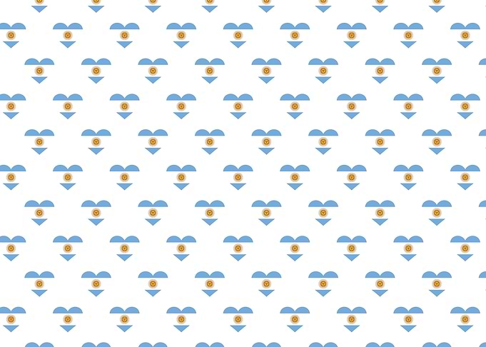 Love Argentina flag Motif
