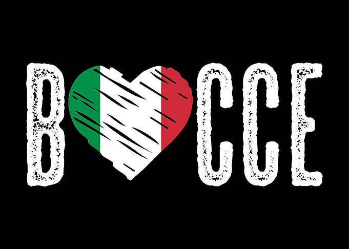 Bocce Italy Flag Heart
