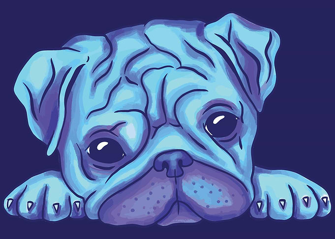 WATERCOLOR PUG
