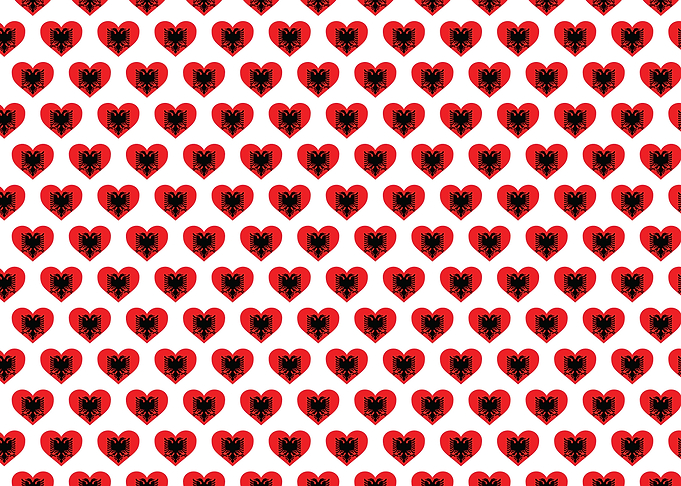 Love Albania flag Motif