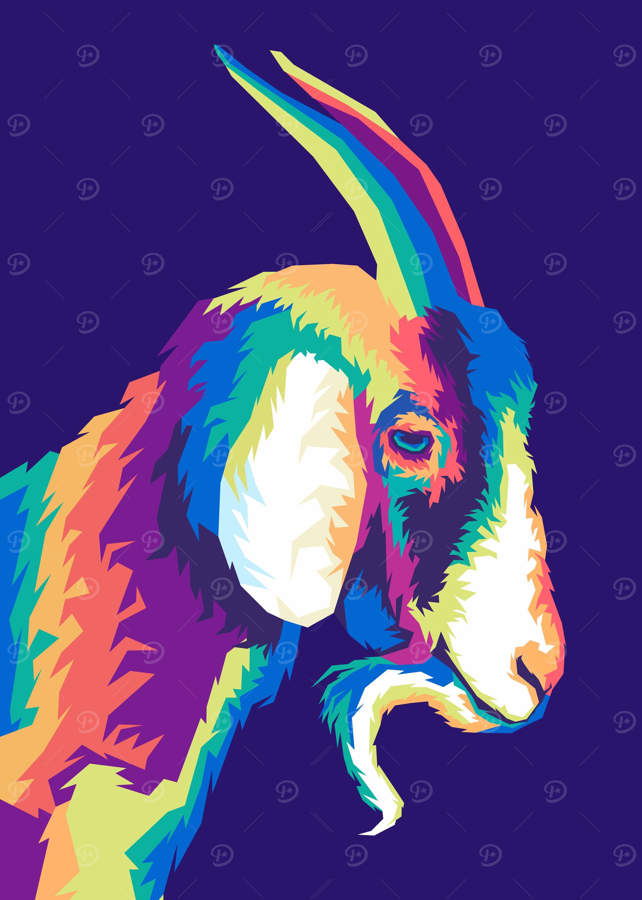 old goat pop art