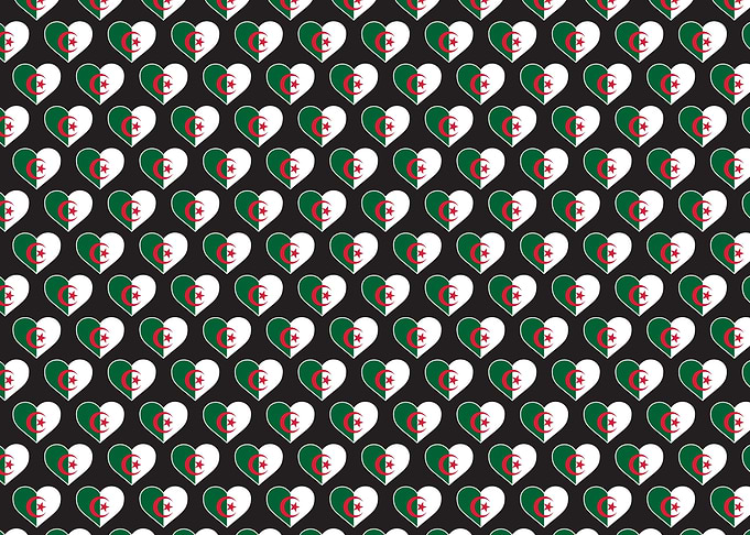 Love Algeria flag Motif