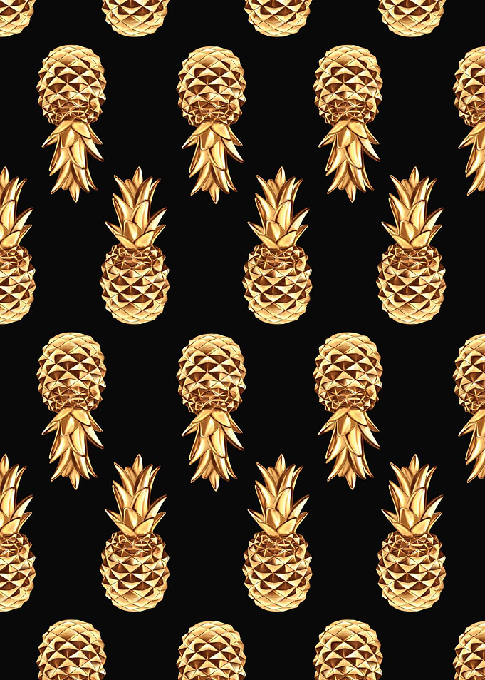 Golden Pineapple Pattern
