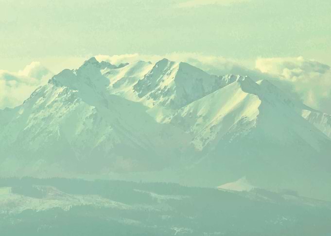 mountains winter landscape