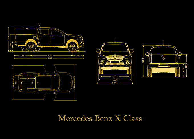 Mercedes Benz X Class gold