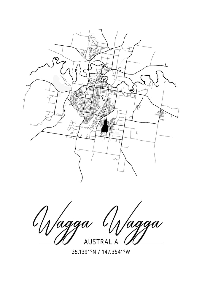 Wagga Wagga Area City Map