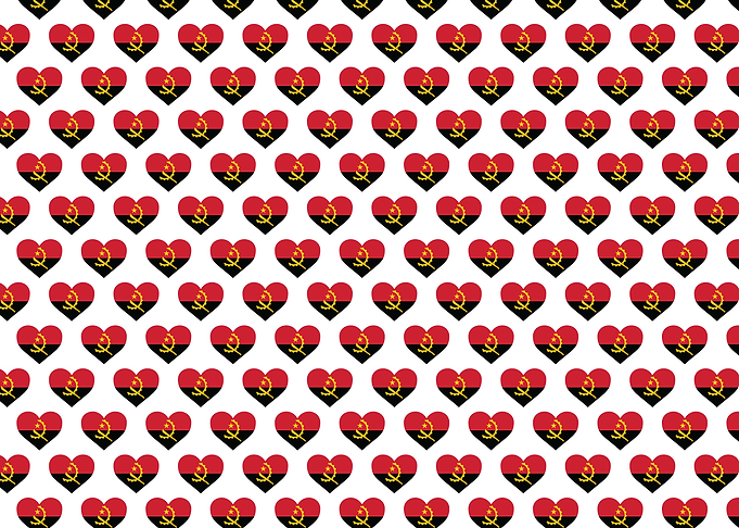 Love Angola flag Motif