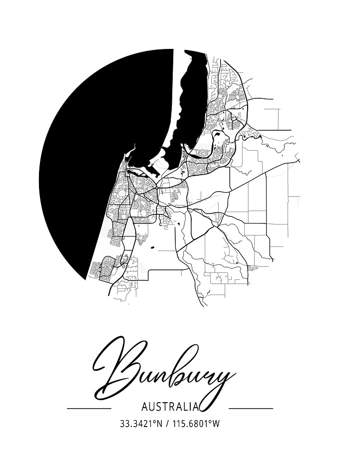 Bunbury Area City Map