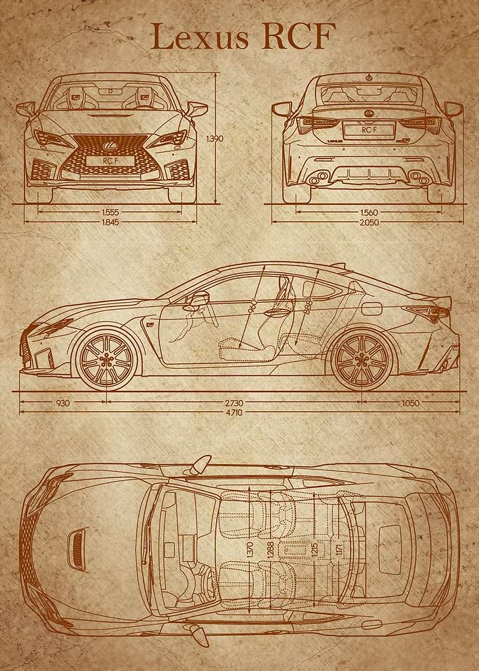 Lexus RCF 2019 Blueprint